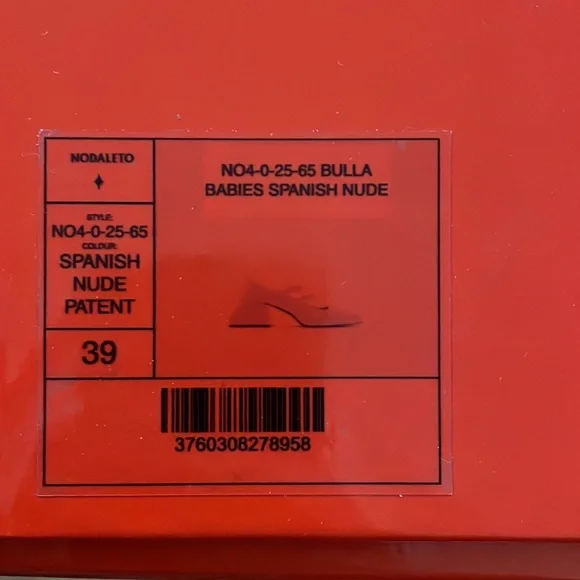 Nodaleto Bulla Babies chunky heel mary-jane in Spanish Nude - Picture 6 of 9